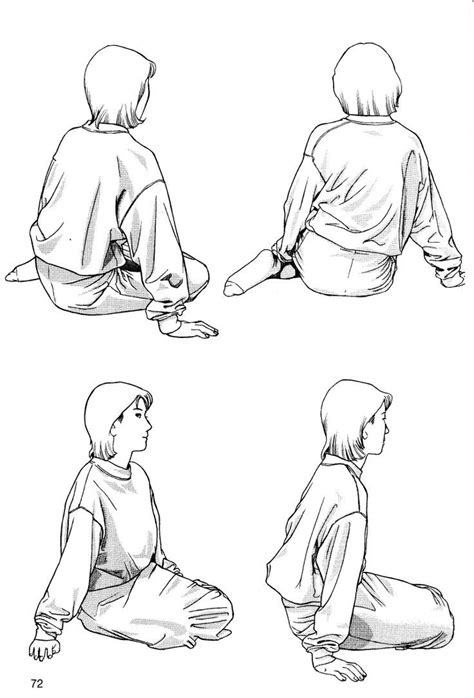 drawing bases sitting|girl sitting from behind drawing.